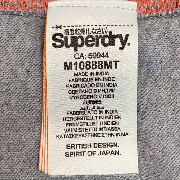 Superdry Men's Classic Grey Crewneck Short Sleeve T-Shirt Size Large - Picture 12 of 14